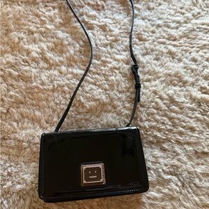 Acne studio Black Patent Crossbody Bag